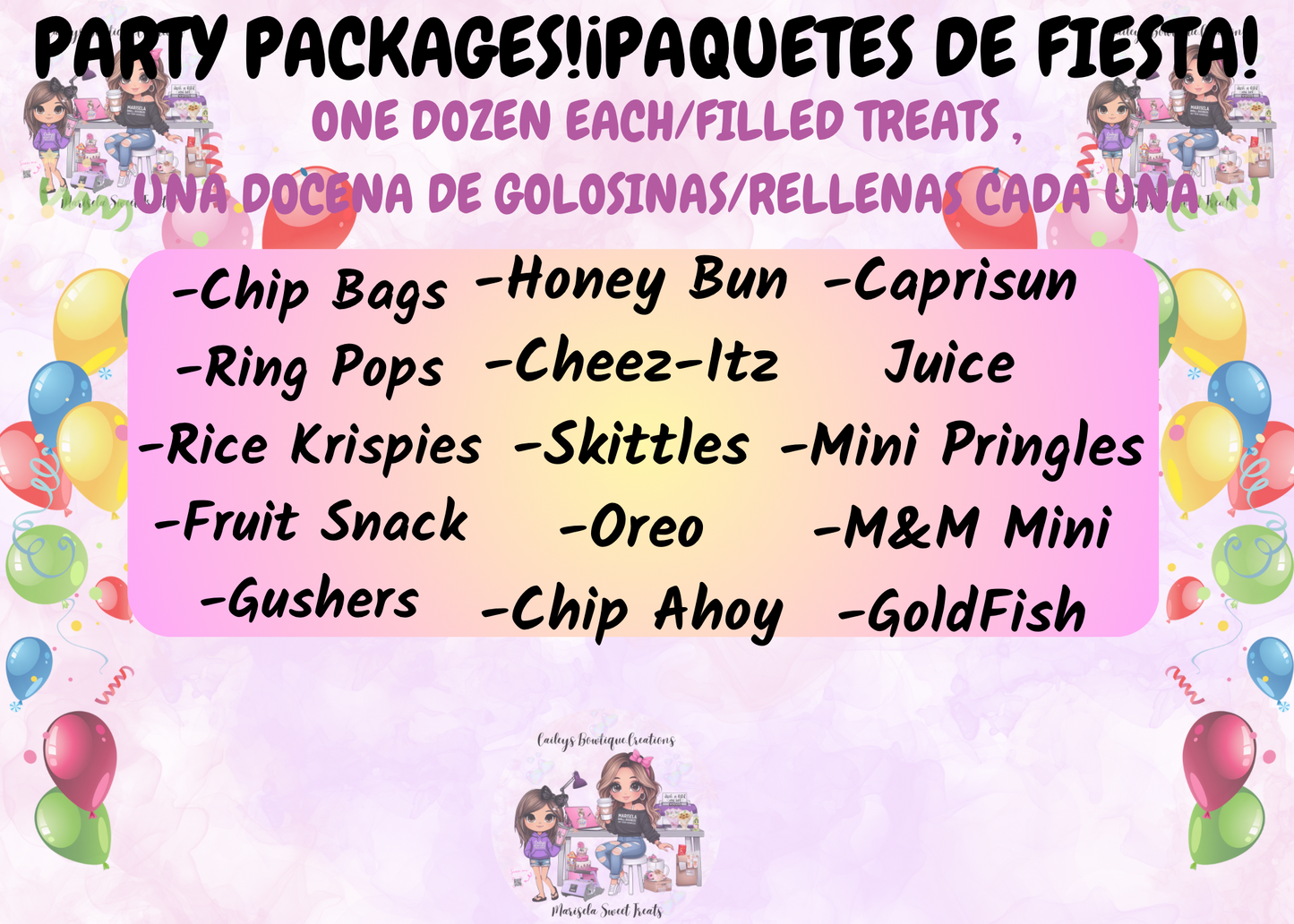 Custom Party Package(Filled Treats)