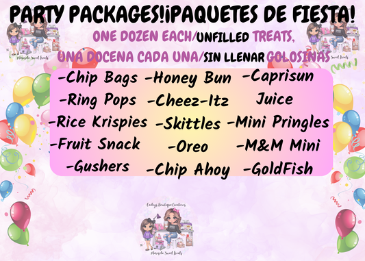 Custom Party Package(UnFilled Treats)